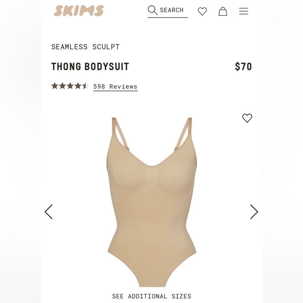 Skims seamless sculpt thong bodysuit